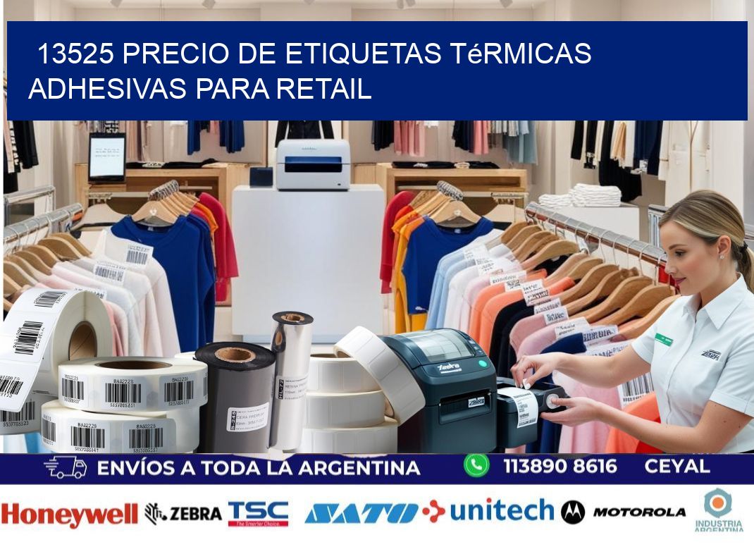 13525 precio de etiquetas térmicas adhesivas para retail
