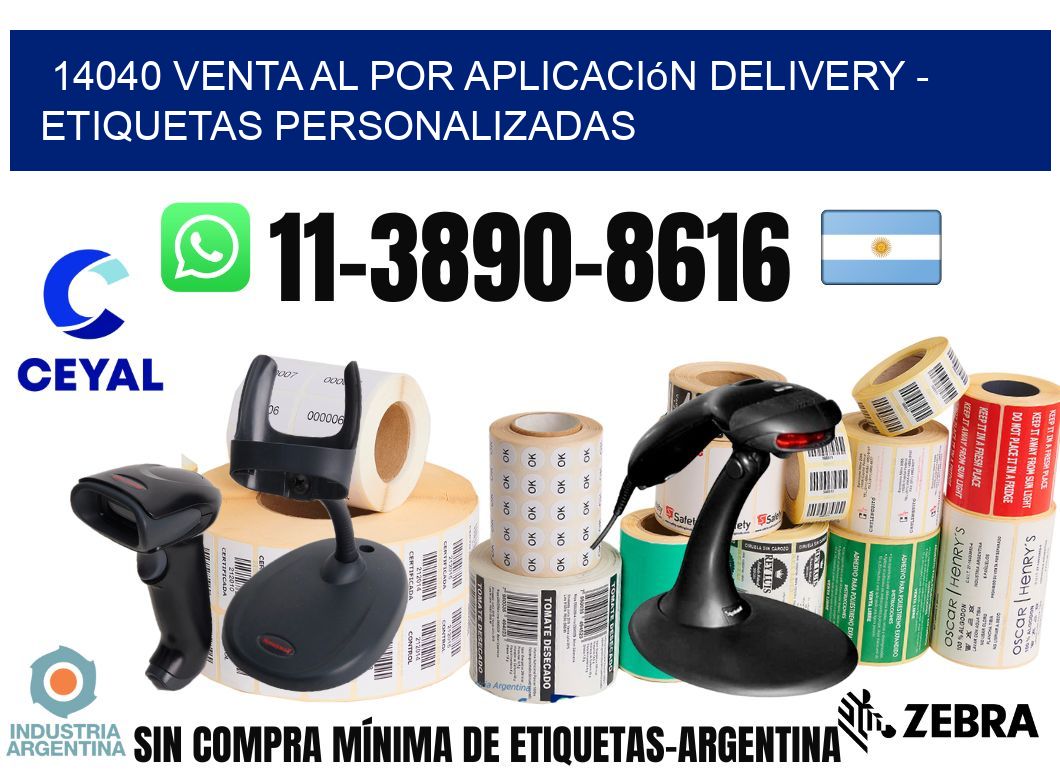 14040 Venta al Por Aplicación delivery - Etiquetas Personalizadas