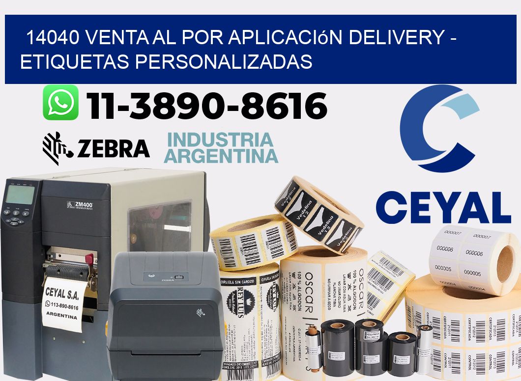 14040 Venta al Por Aplicación delivery - Etiquetas Personalizadas