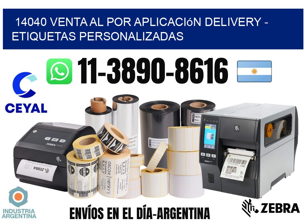 14040 Venta al Por Aplicación delivery - Etiquetas Personalizadas