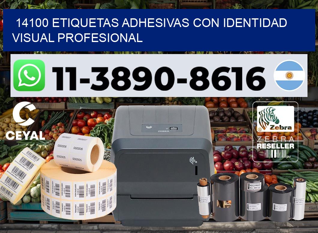 14100 Etiquetas adhesivas con identidad visual profesional