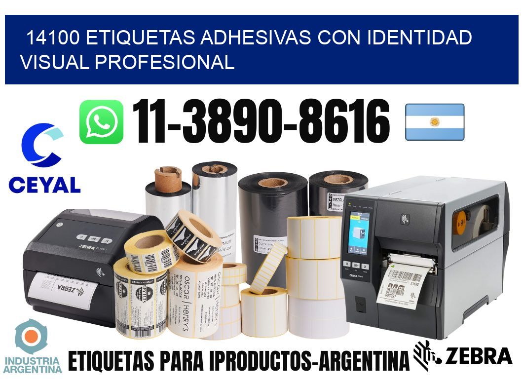 14100 Etiquetas adhesivas con identidad visual profesional