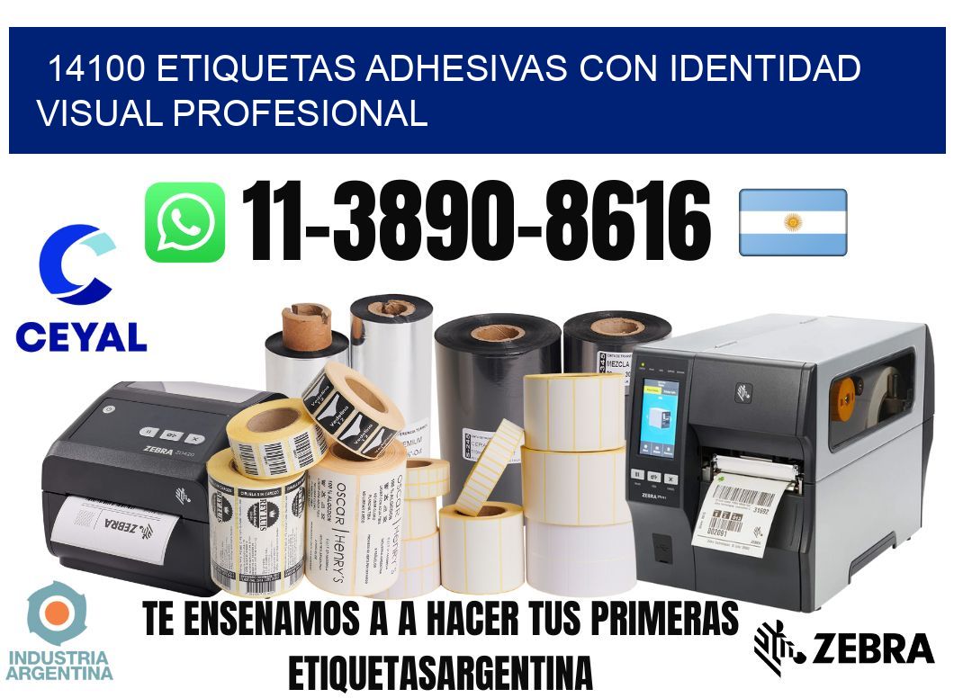 14100 Etiquetas adhesivas con identidad visual profesional