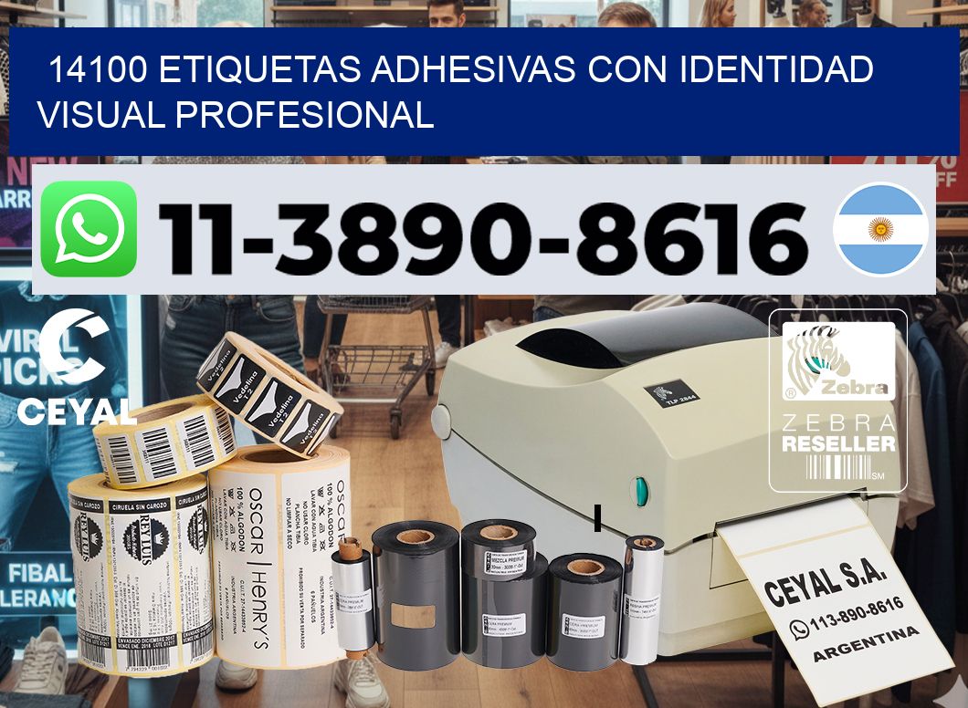 14100 Etiquetas adhesivas con identidad visual profesional