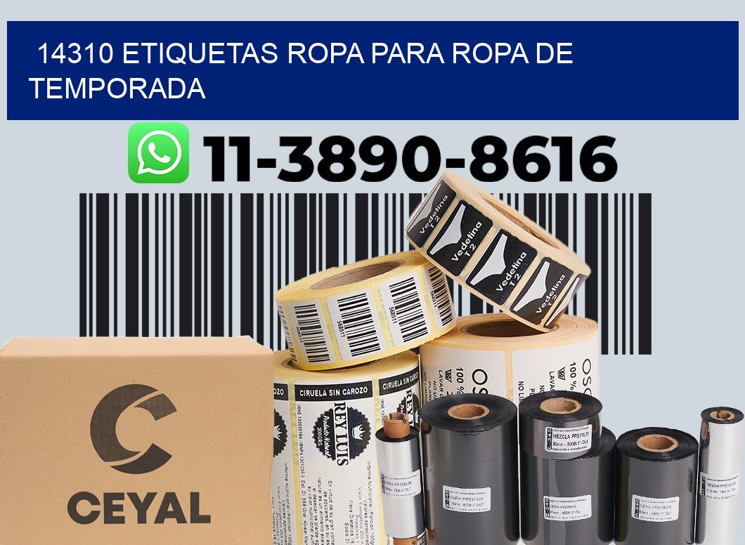 14310 Etiquetas ropa para ropa de temporada