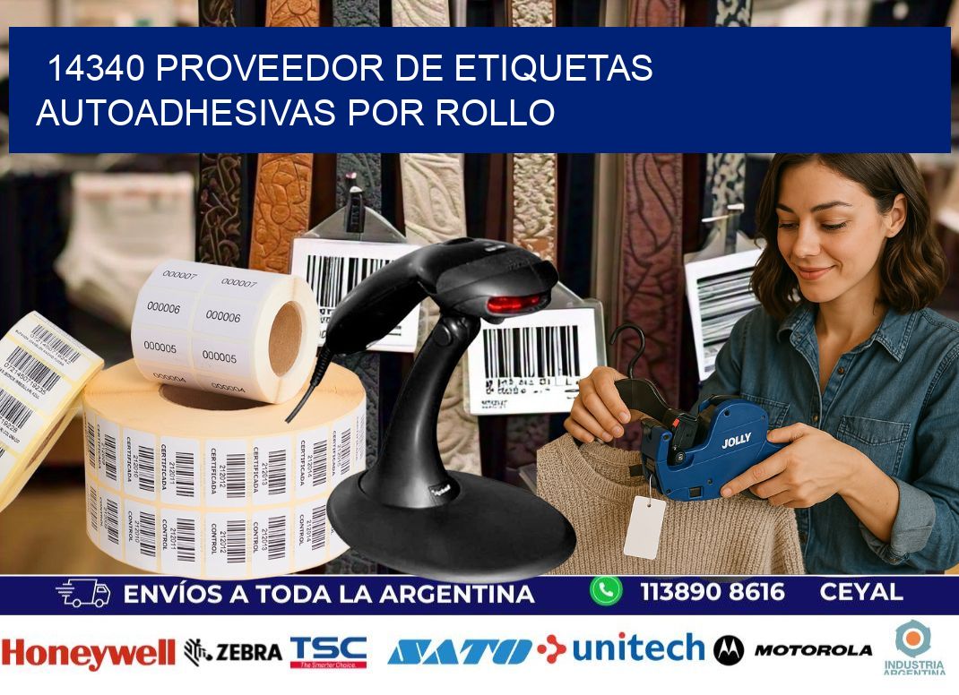 14340 proveedor de etiquetas autoadhesivas por rollo