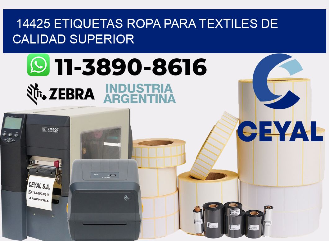 14425 Etiquetas ropa para textiles de calidad superior