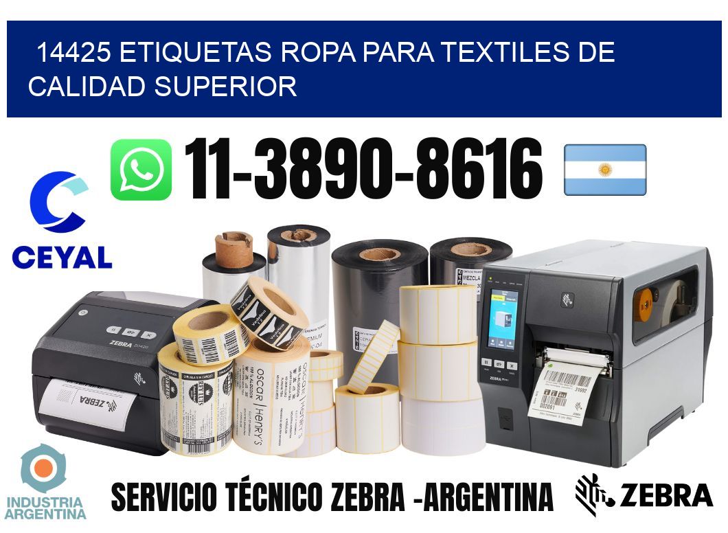 14425 Etiquetas ropa para textiles de calidad superior