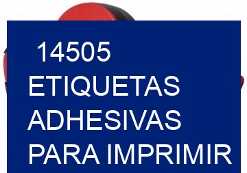 14505 etiquetas adhesivas para imprimir
