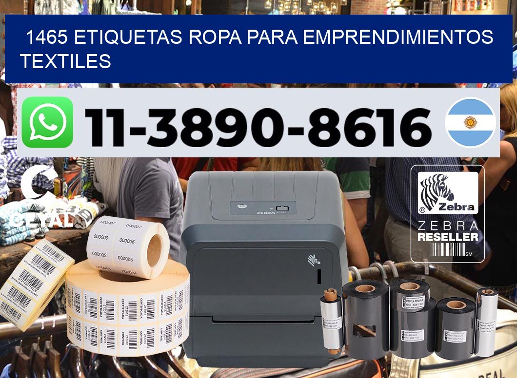 1465 Etiquetas ropa para emprendimientos textiles