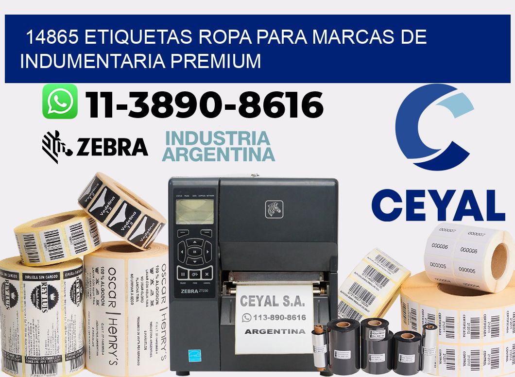 14865 Etiquetas ropa para marcas de indumentaria premium