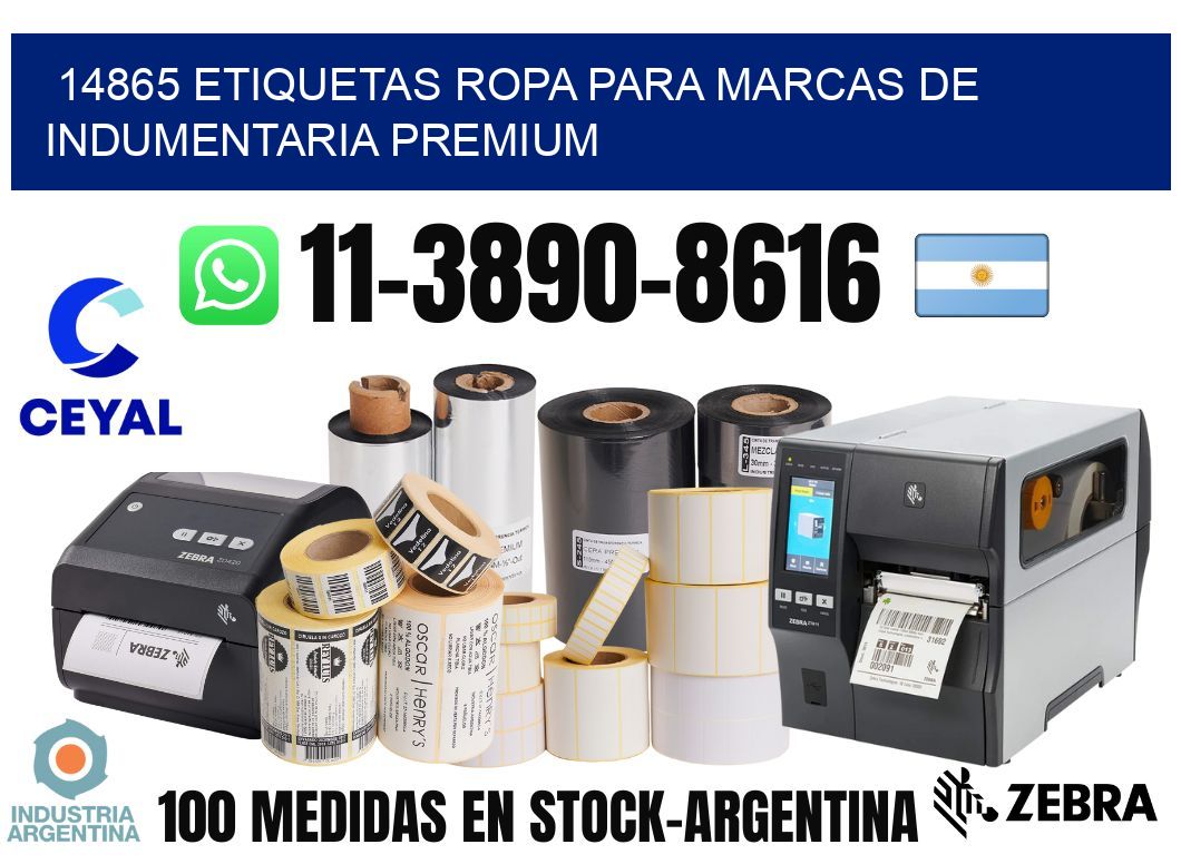 14865 Etiquetas ropa para marcas de indumentaria premium