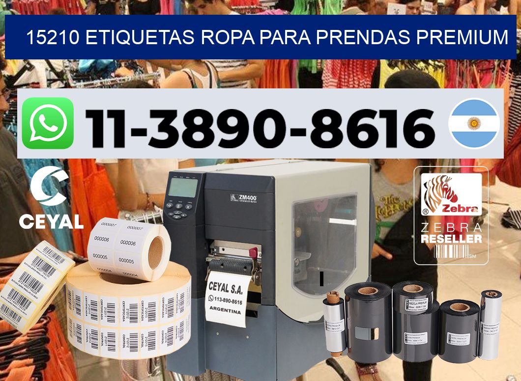 15210 Etiquetas ropa para prendas premium