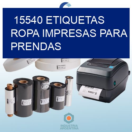 15540 Etiquetas ropa impresas para prendas
