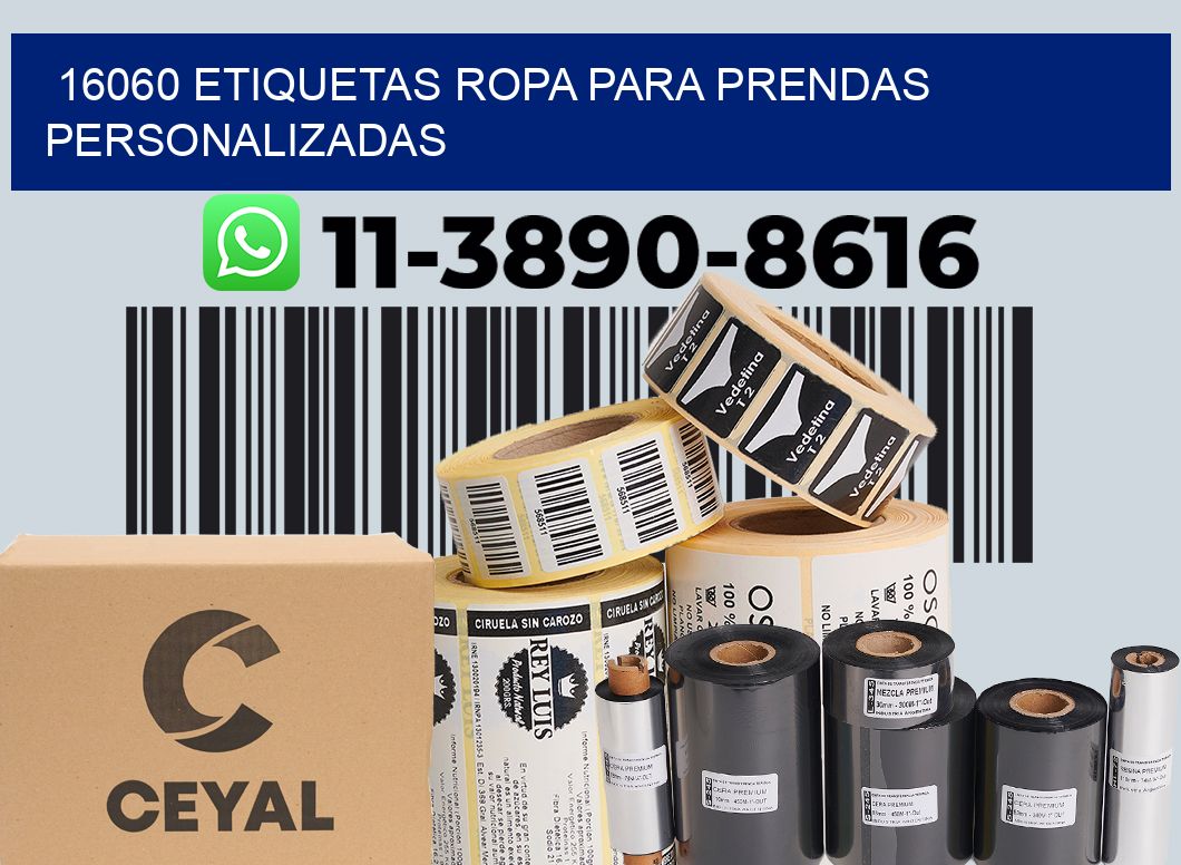 16060 Etiquetas ropa para prendas personalizadas