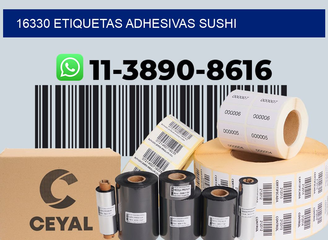 16330 etiquetas adhesivas sushi