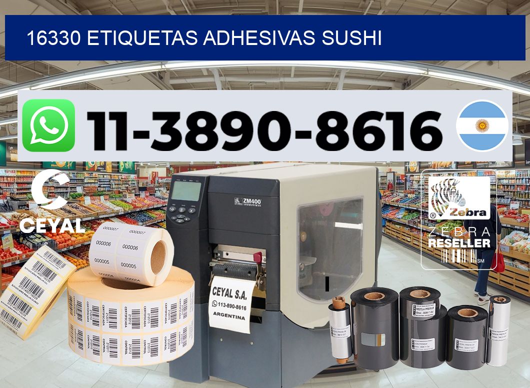 16330 etiquetas adhesivas sushi