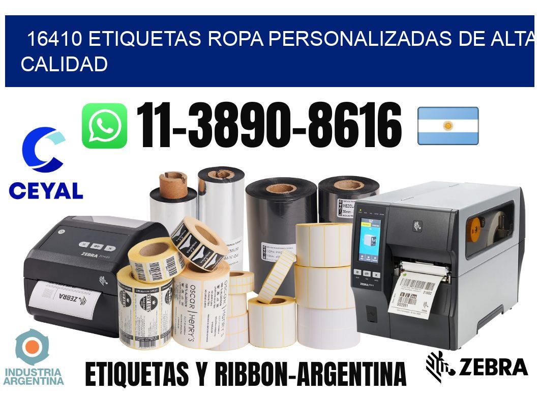 16410 Etiquetas ropa personalizadas de alta calidad