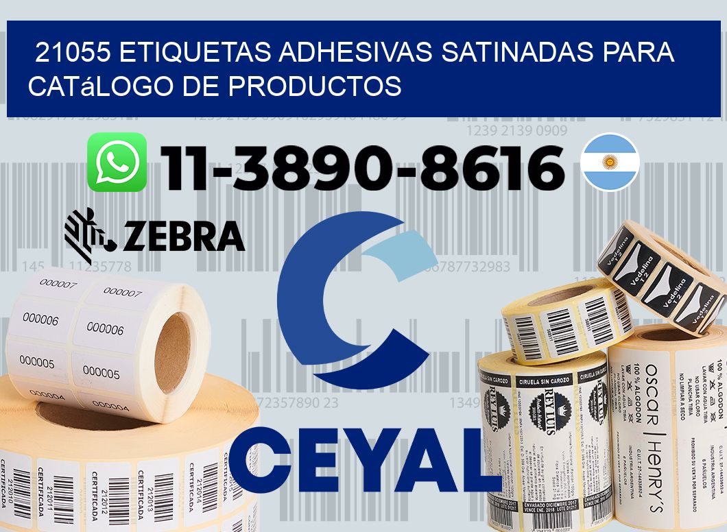 21055 etiquetas adhesivas satinadas para catálogo de productos