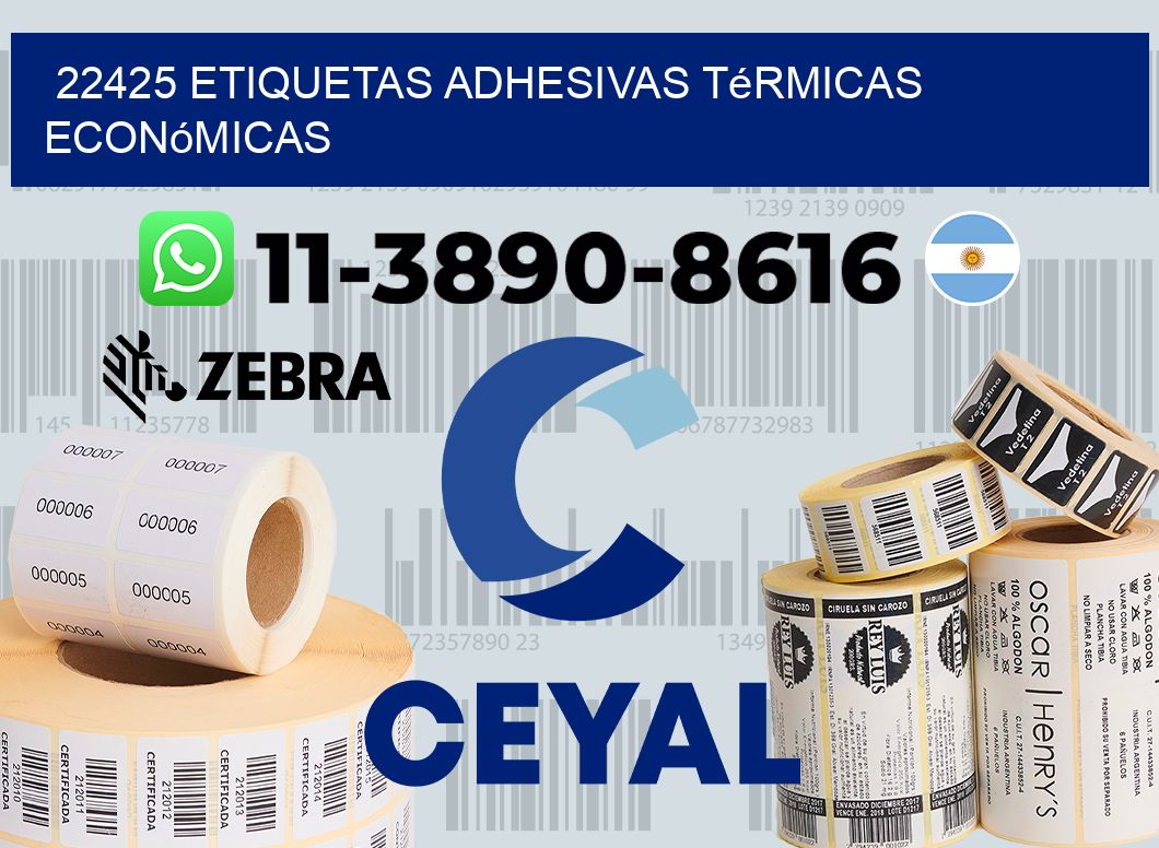 22425 etiquetas adhesivas térmicas económicas