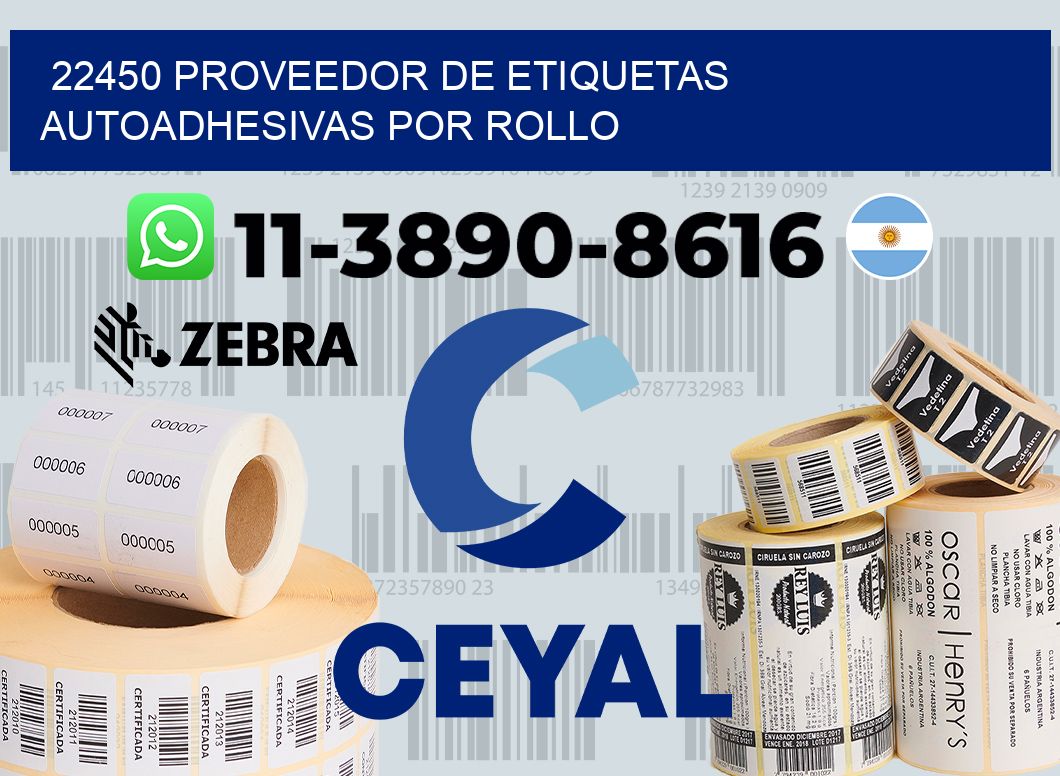 22450 proveedor de etiquetas autoadhesivas por rollo