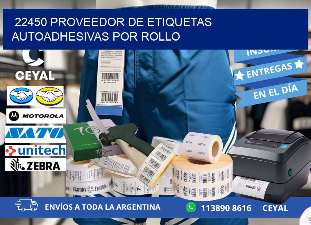 22450 proveedor de etiquetas autoadhesivas por rollo