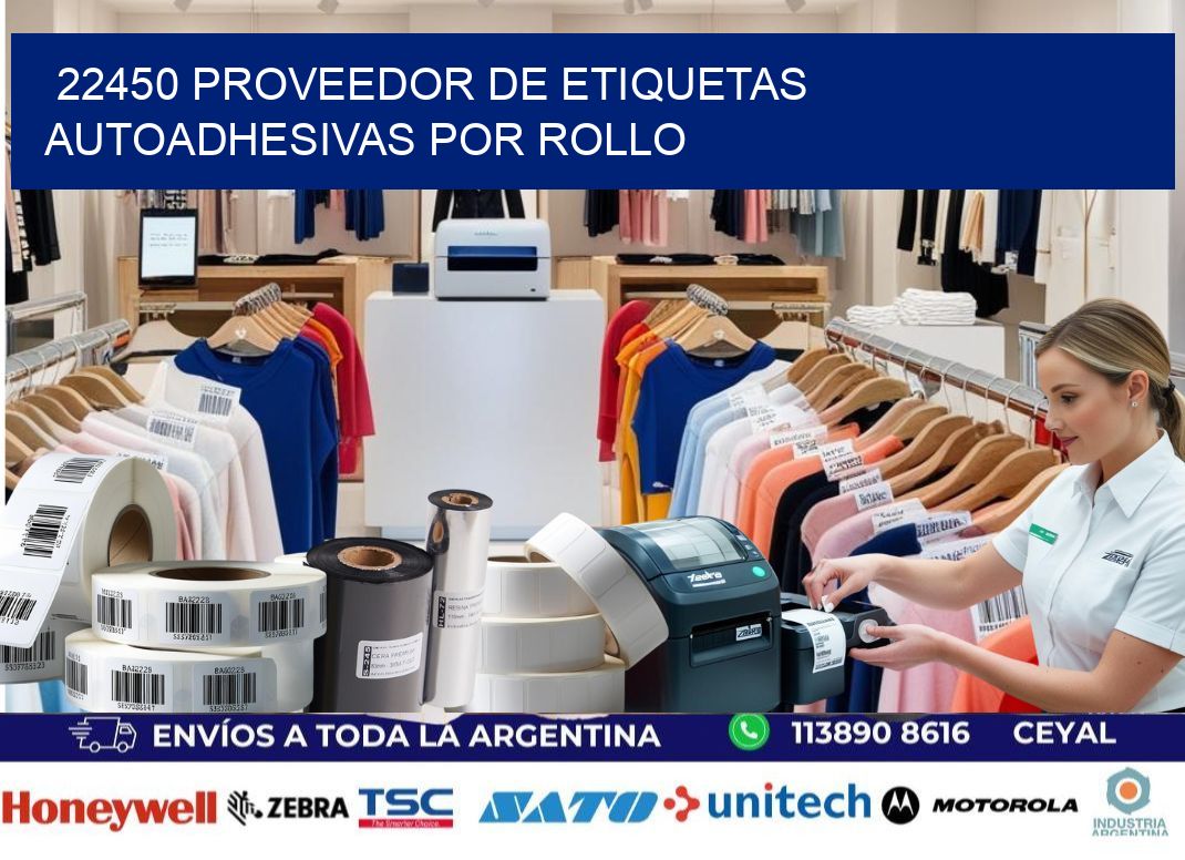 22450 proveedor de etiquetas autoadhesivas por rollo