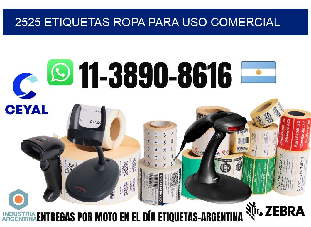 2525 Etiquetas ropa para uso comercial