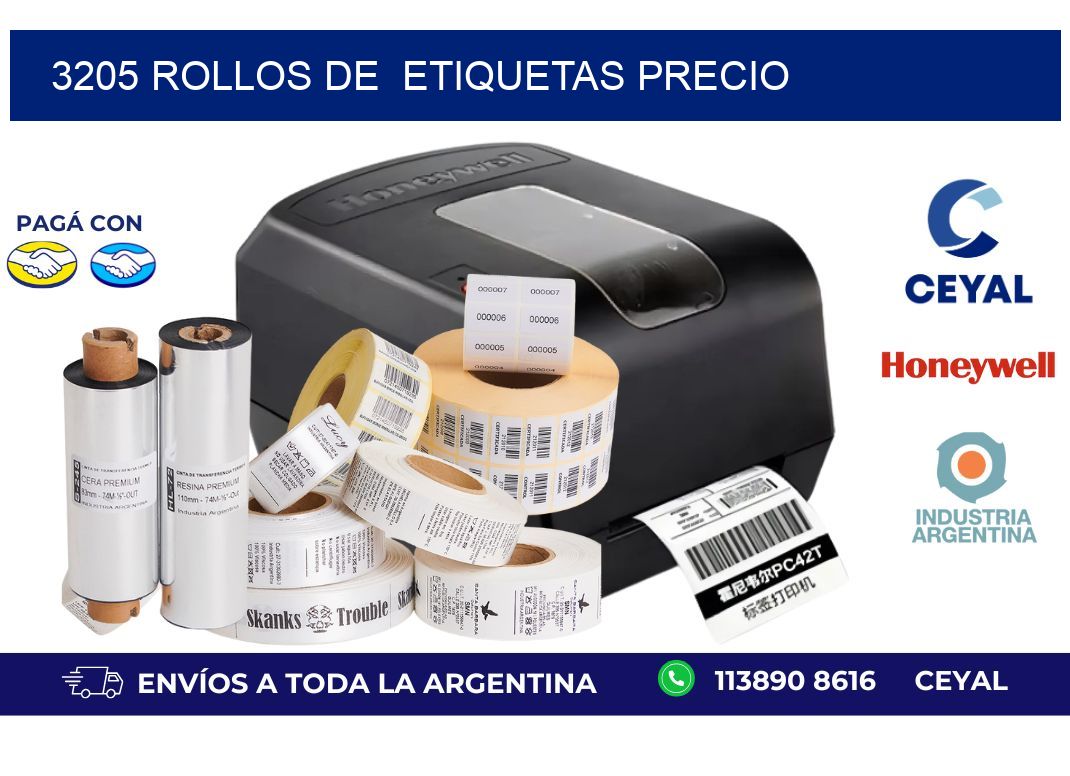 3205 rollos de  etiquetas precio