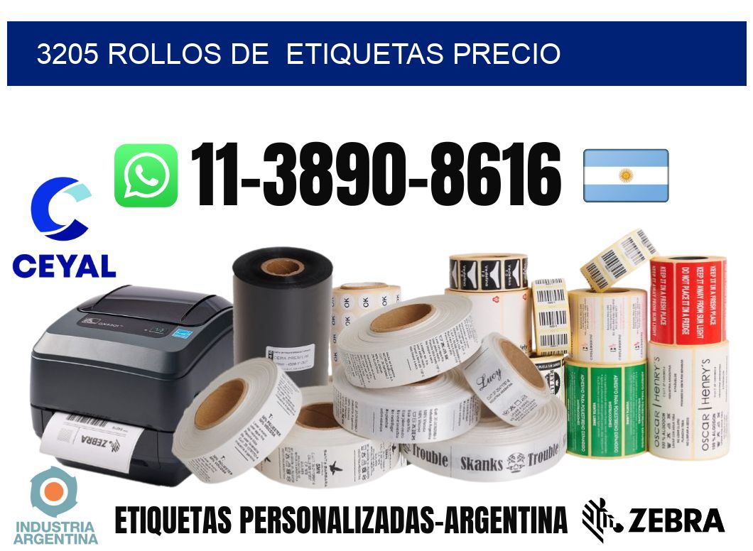 3205 rollos de  etiquetas precio