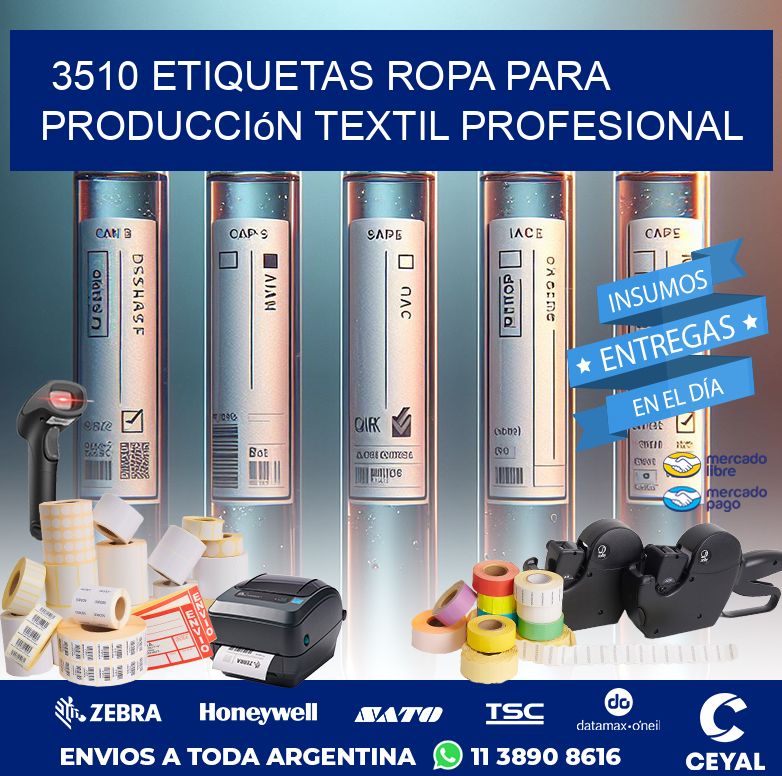 3510 Etiquetas ropa para producción textil profesional
