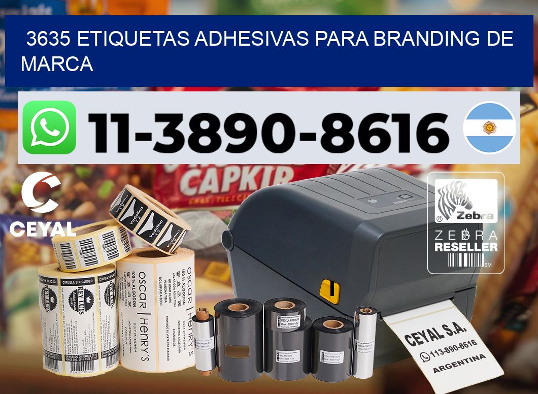3635 Etiquetas adhesivas para branding de marca