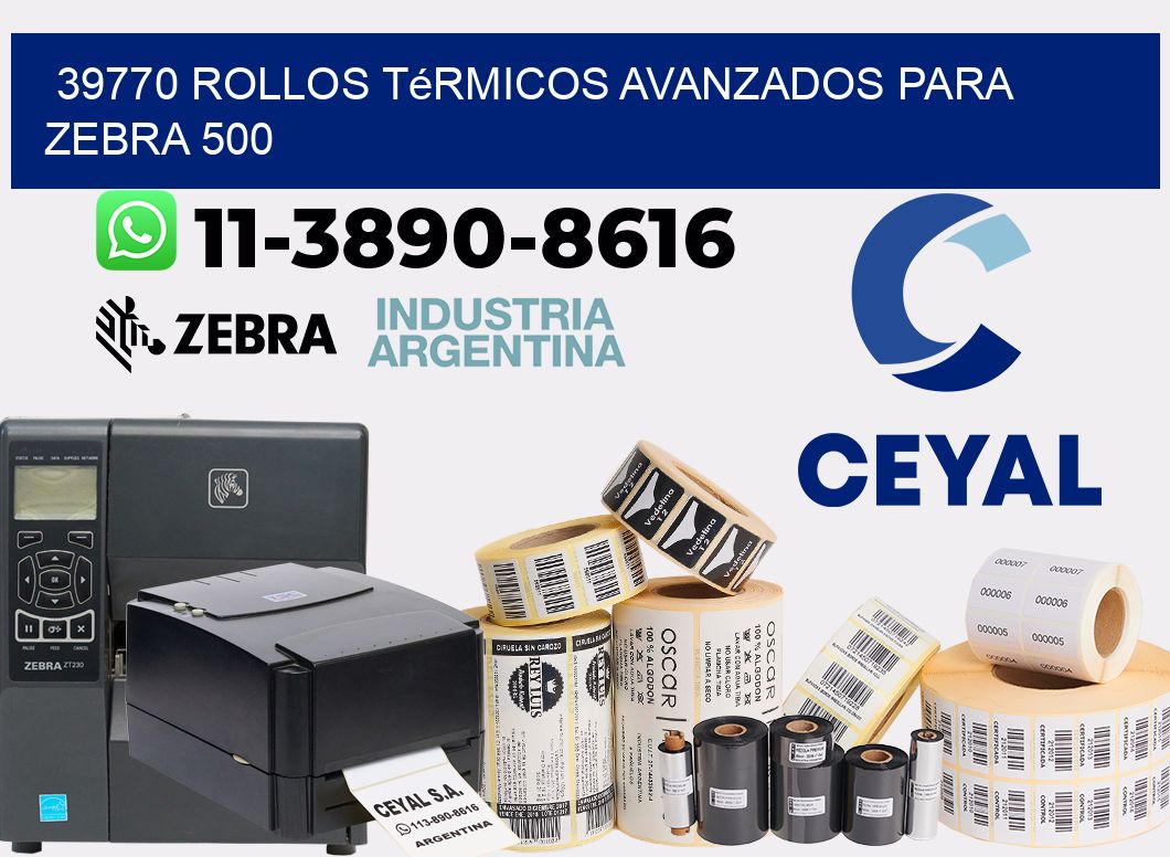 39770 rollos térmicos avanzados para zebra 500