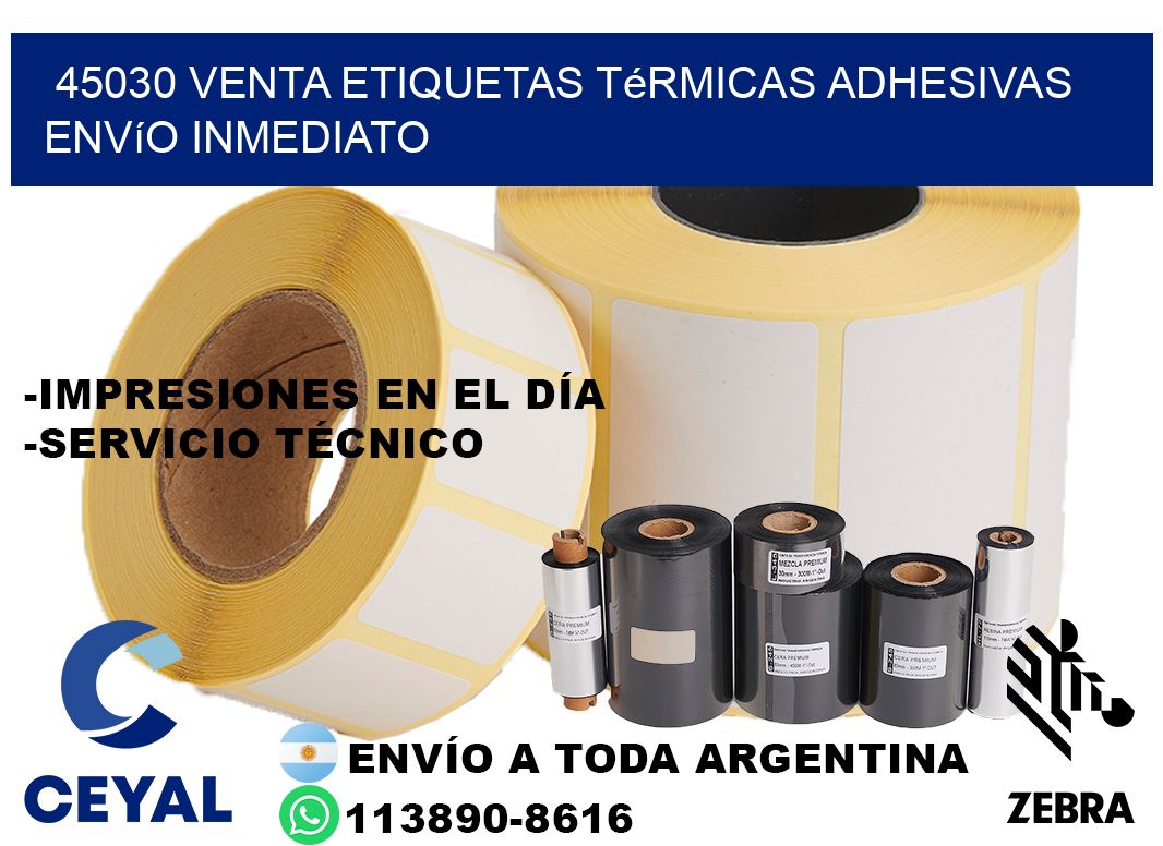 45030 venta etiquetas térmicas adhesivas envío inmediato