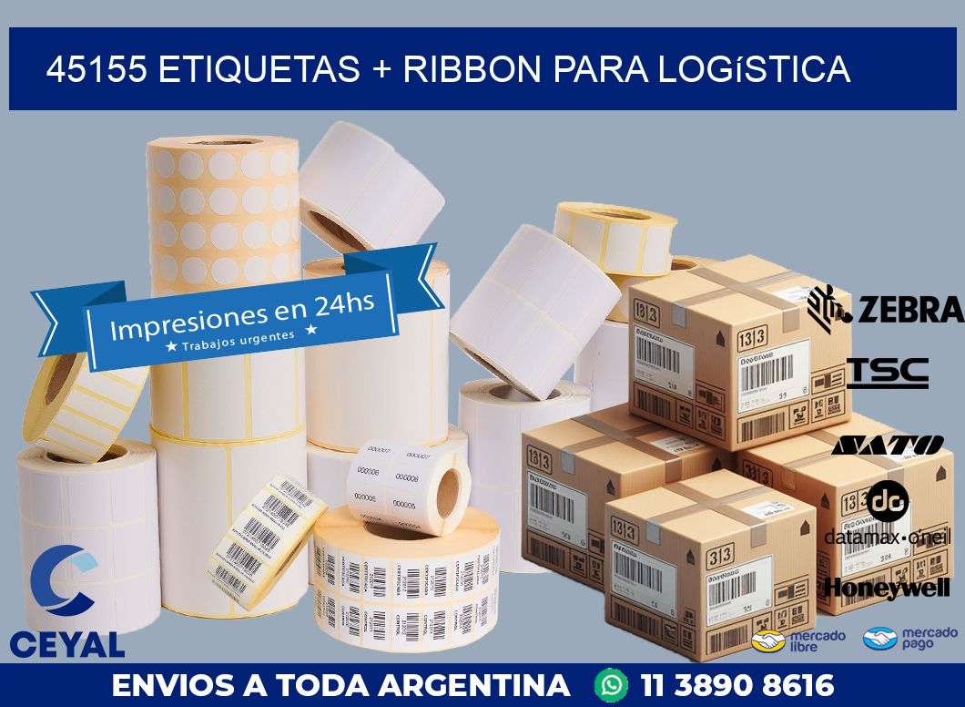 45155 etiquetas + ribbon para logística