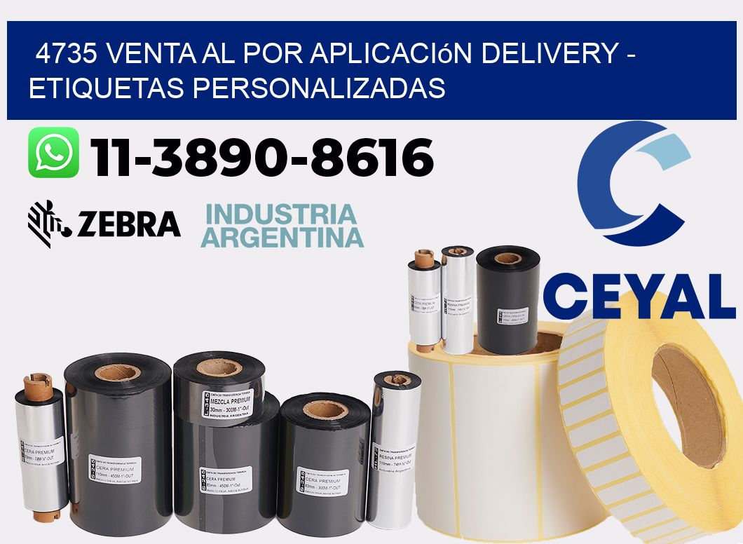 4735 Venta al Por Aplicación delivery - Etiquetas Personalizadas