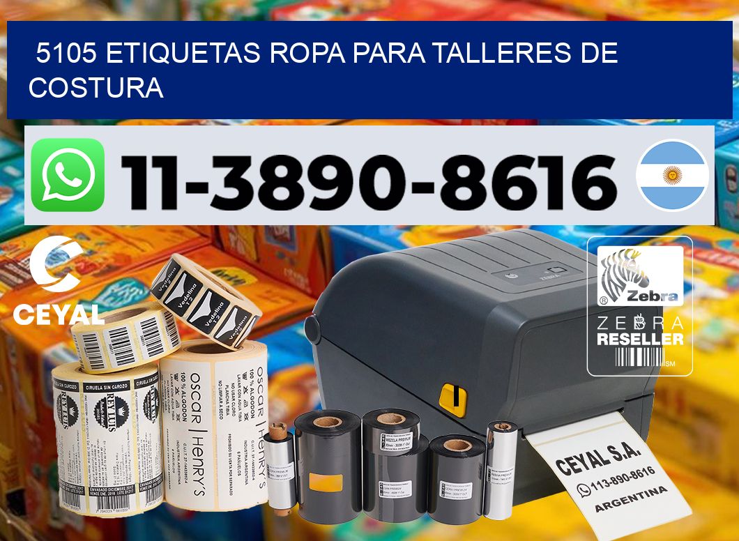 5105 Etiquetas ropa para talleres de costura