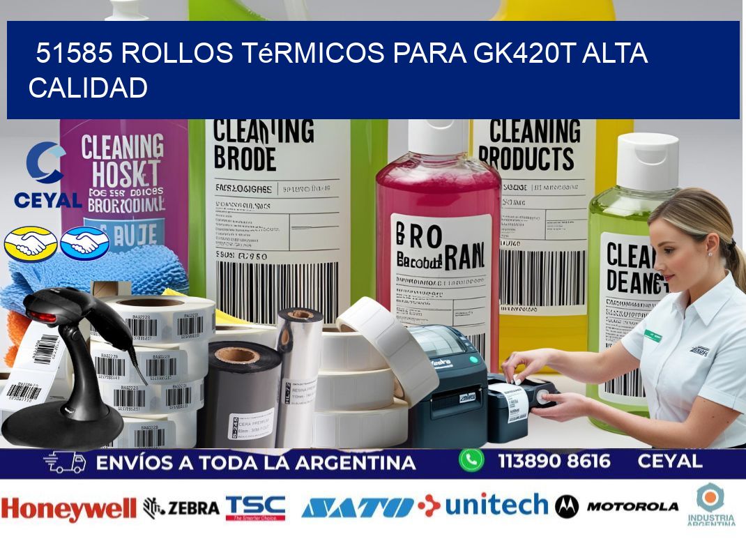 51585 rollos térmicos para gk420t alta calidad