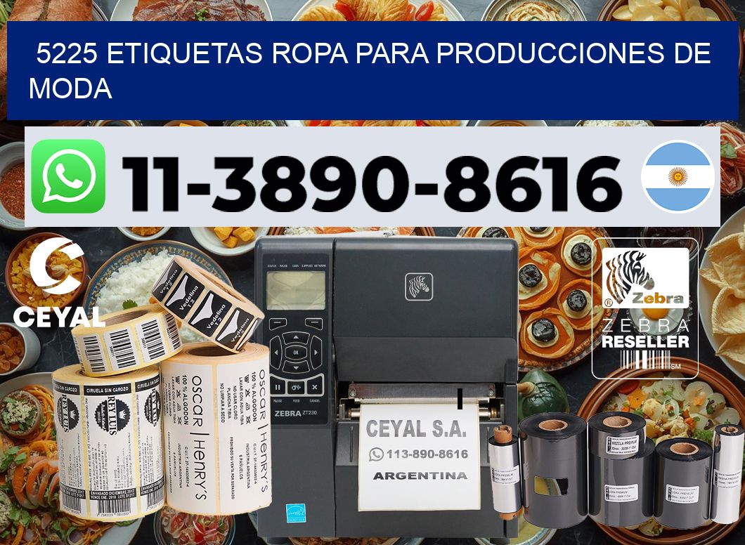 5225 Etiquetas ropa para producciones de moda