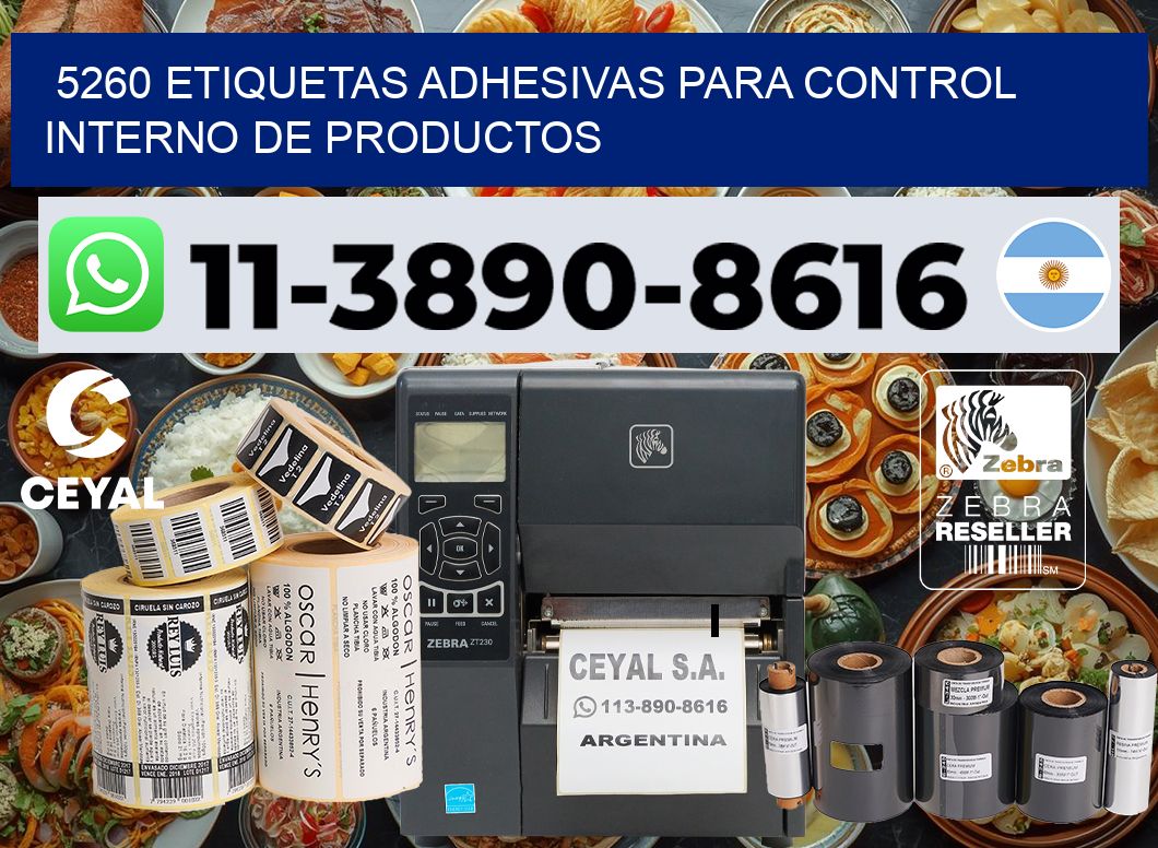 5260 Etiquetas adhesivas para control interno de productos