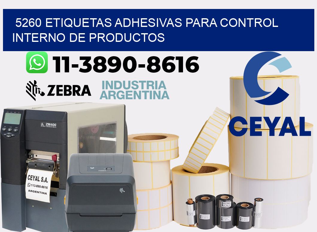 5260 Etiquetas adhesivas para control interno de productos