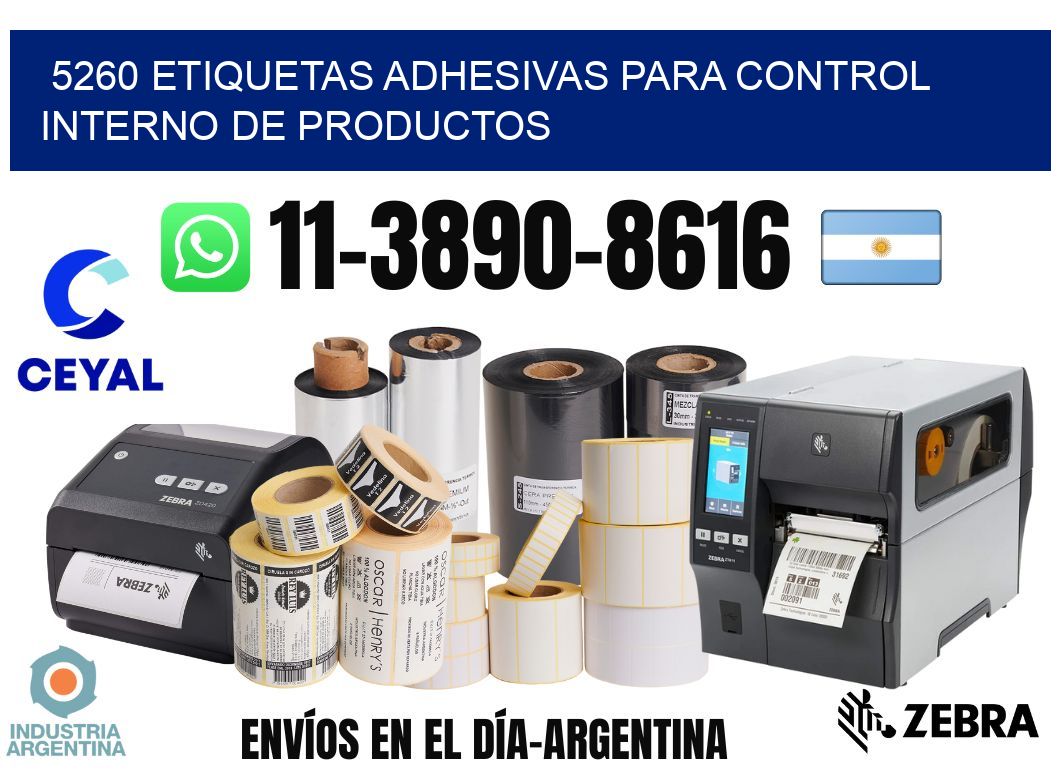 5260 Etiquetas adhesivas para control interno de productos