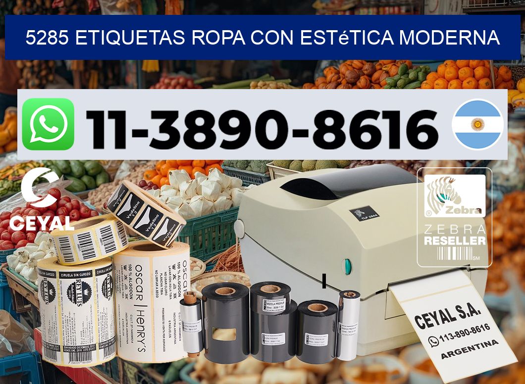 5285 Etiquetas ropa con estética moderna