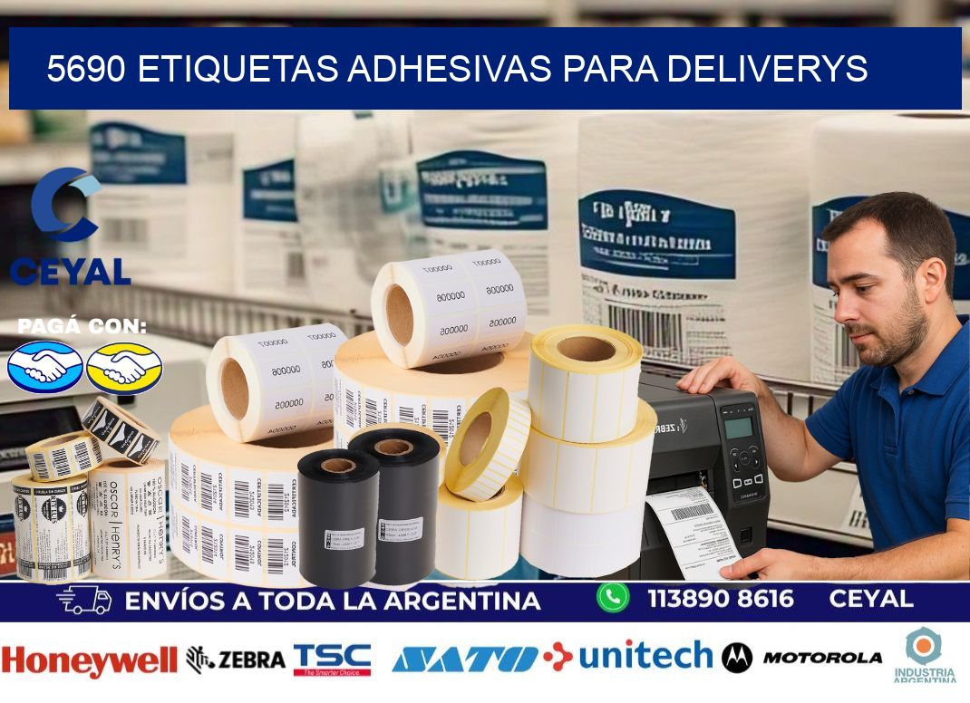 5690 etiquetas adhesivas para deliverys