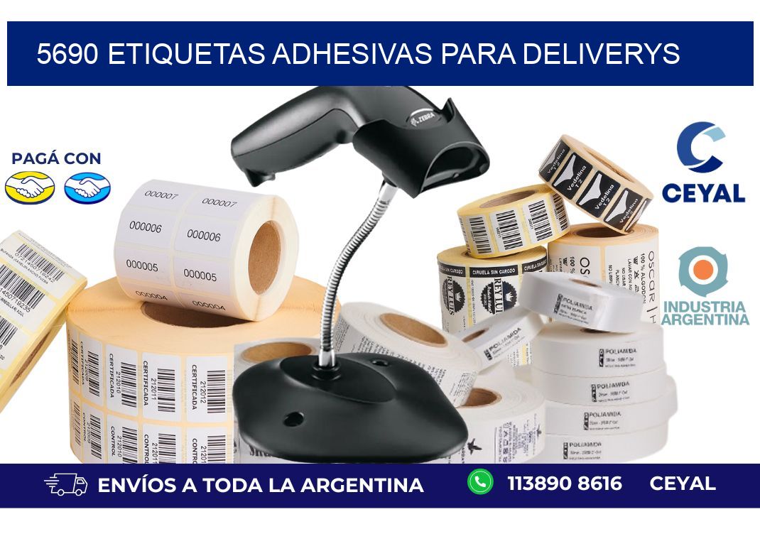 5690 etiquetas adhesivas para deliverys