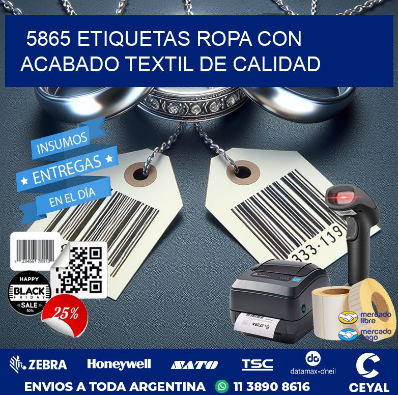 5865 Etiquetas ropa con acabado textil de calidad