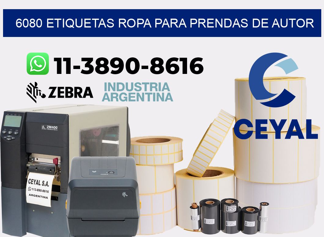 6080 Etiquetas ropa para prendas de autor