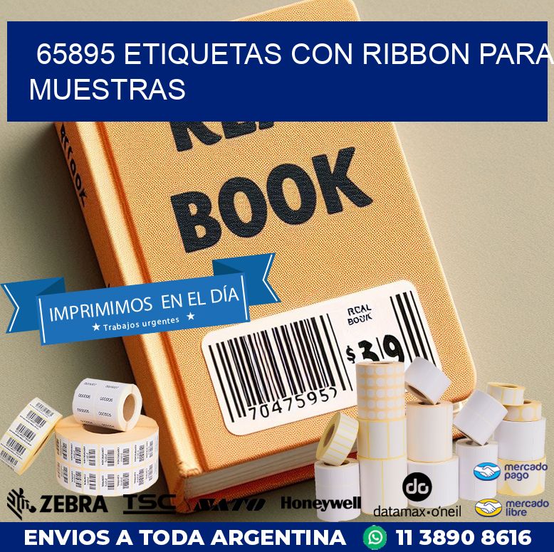 65895 etiquetas con ribbon para muestras