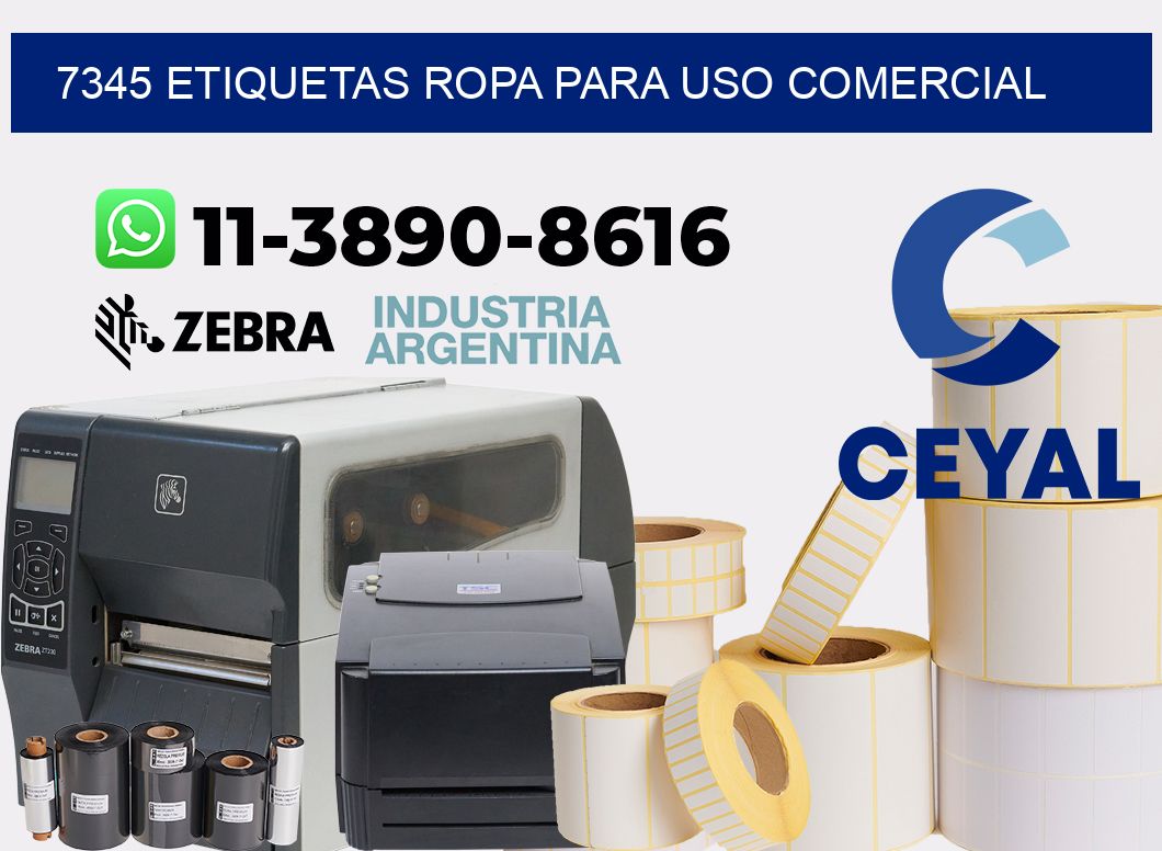 7345 Etiquetas ropa para uso comercial