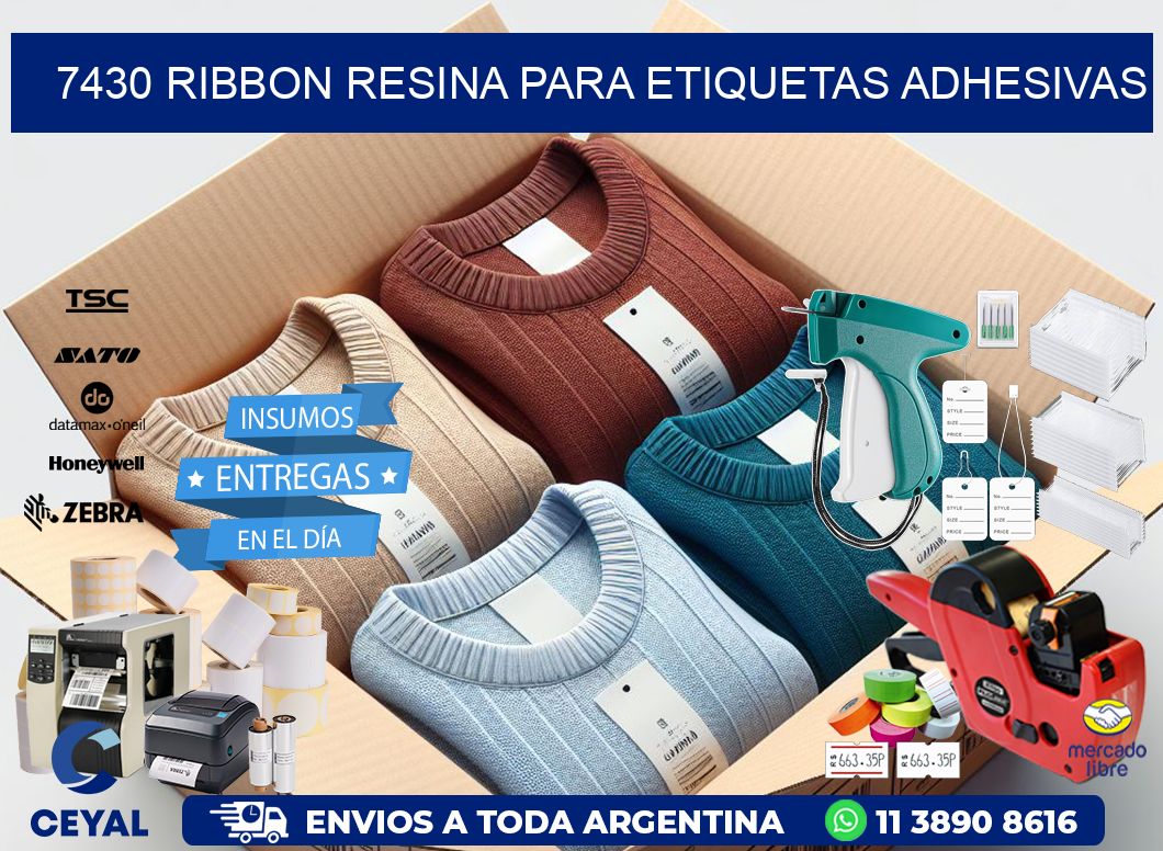 7430 ribbon resina para etiquetas adhesivas